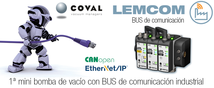 Bomba de vacío compacta con BUS de comunicación EtherNet/IP y CANopen