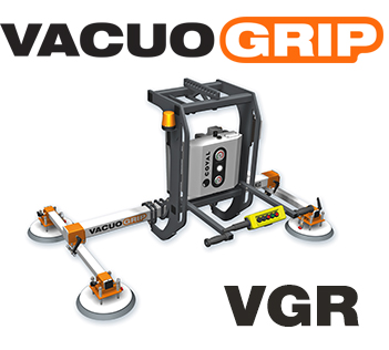 Dispositivo de manipulación por vacío: Dispositivo de elevación por vacío para la rotación de 90° de láminas o paneles, VACUOGRIP COVAL, serie VGR