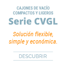 Cajones de vacío compactos y ligeros, serie CVGL