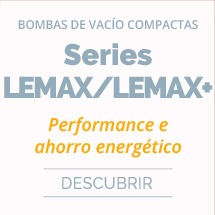 Bombas de vacìo compactas de alto rendimiento con air saving control LEMAX+